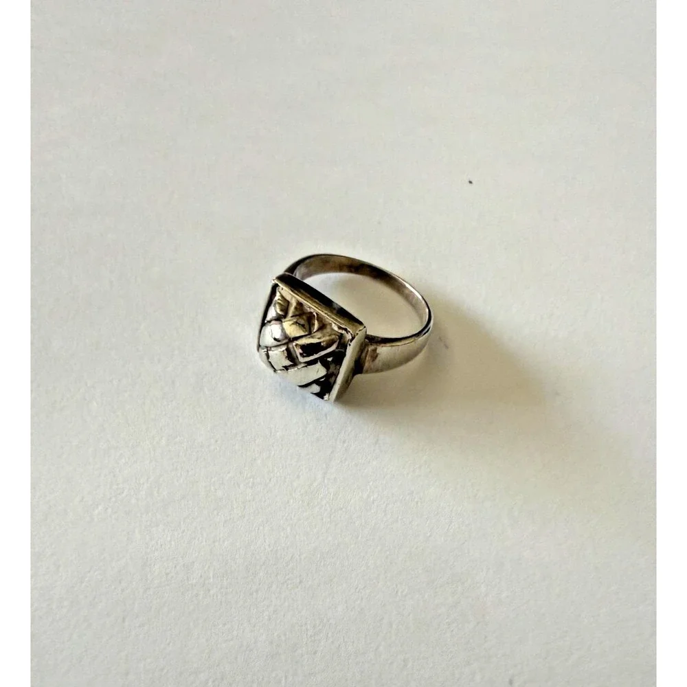 Estate Vintage Sterling Silver 925 Dome Ring Size 8